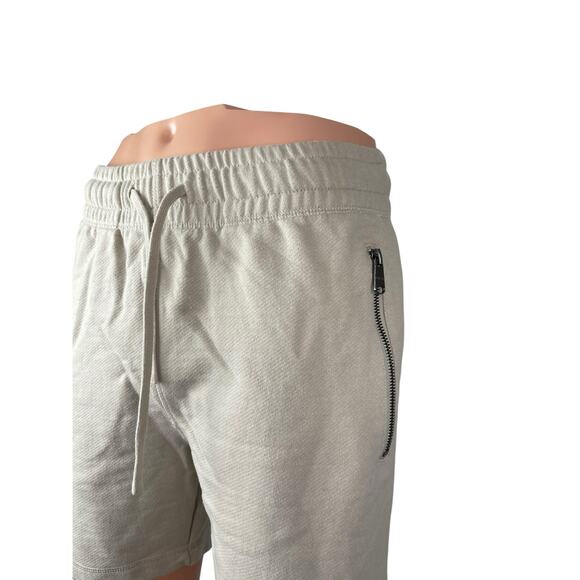 Maison Article Men's Beige Khaki Zip Pocket Knit Bermuda Chino Shorts Size M - Picture 2 of 7